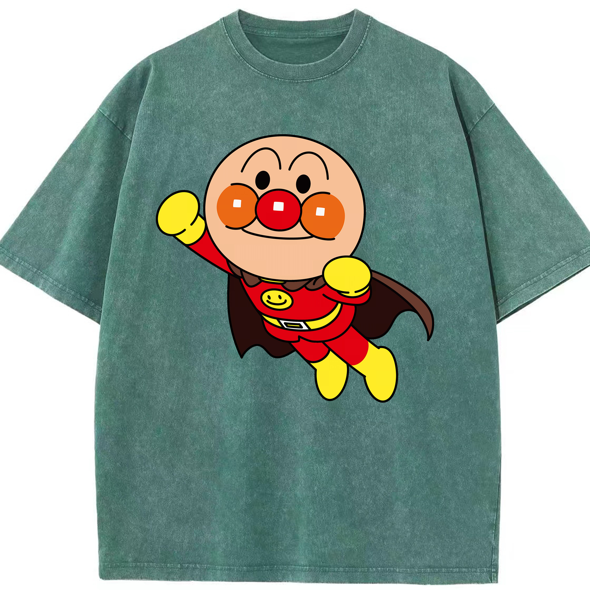 （画像用） アンパンマン Anpanman 綿100% ヴィンテージ風 半袖Tシャツ（フロントプリント）